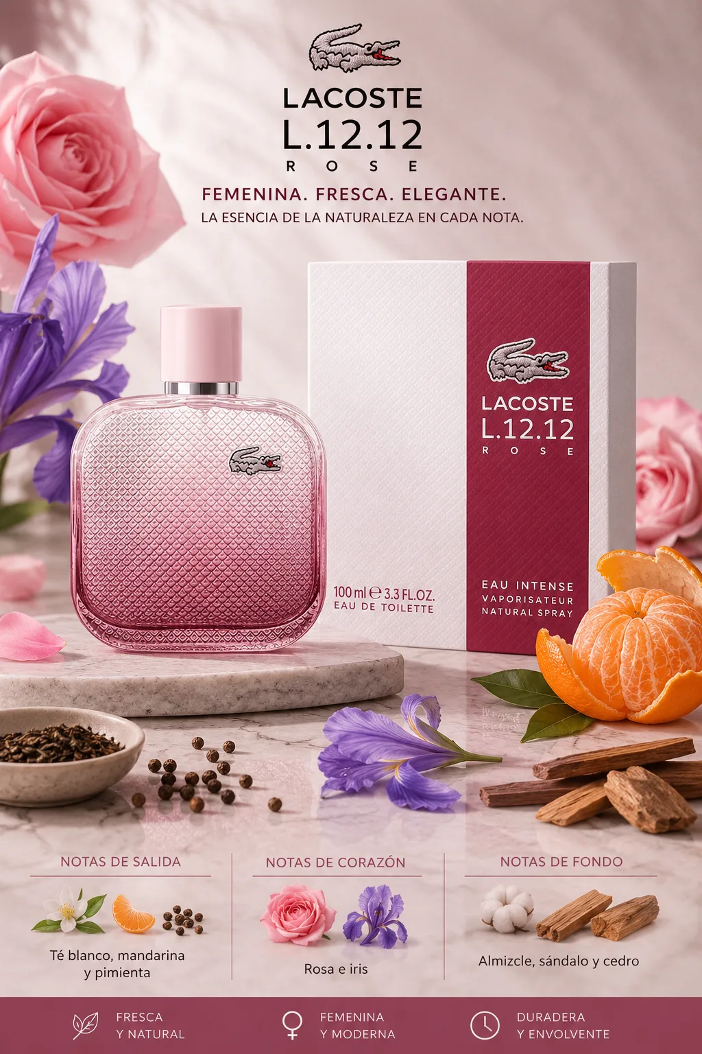 Lacoste Rose 100 ml Eau Intense