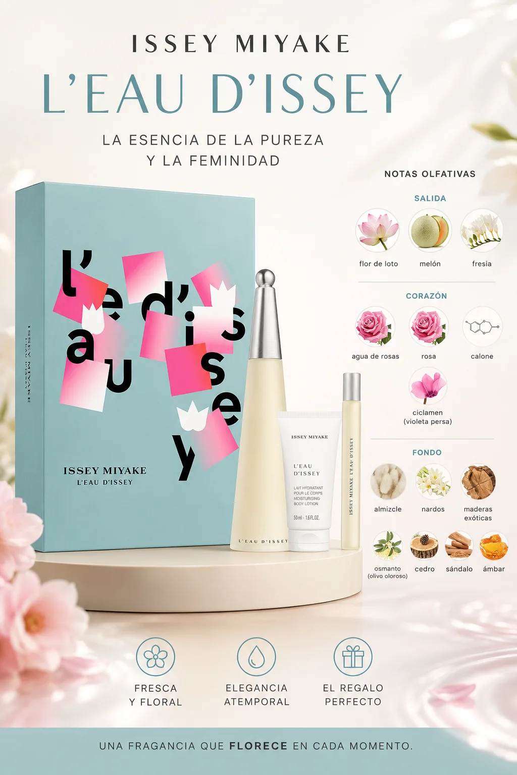 Set Issey Miyake Mujer 3 Piezas