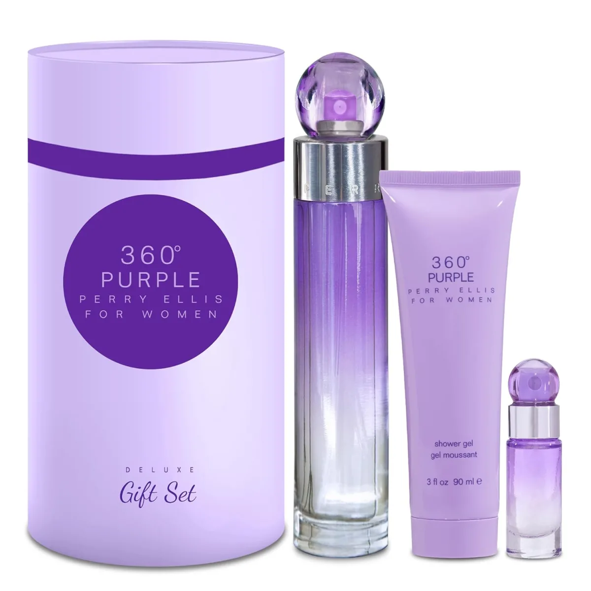 Set Perry Ellis Purple 3 Piezas
