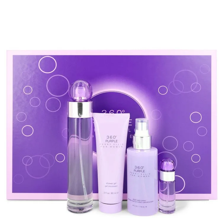 Set Perry Ellis Purple 4 piezas